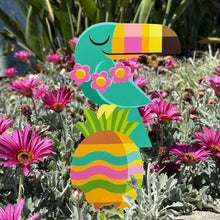 Load image into Gallery viewer, Jeff Granito's 'Pineapple Pals' Metal Yard Stakes Set of TWO (2) - Pre-Order