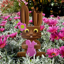 Load image into Gallery viewer, 'Sweet Treat' Bunny Metal Yard Stakes Set of TWO (2) - Pre-Order