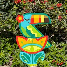 Load image into Gallery viewer, Jeff Granito's 'Aloha Spring' Metal Yard Stakes Set of THREE (3) - Pre-Order