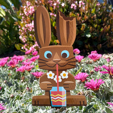 Load image into Gallery viewer, 'Tropical Bunny' Metal Yard Stakes Set of FOUR (4) - Pre-Order
