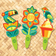 Load image into Gallery viewer, 'Aloha Spring' Metal Yard Stakes Set of THREE (3) - Pre-Order