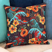 Load image into Gallery viewer, Jeff Granito's 'Rumzilla' Pillow Cover - Ready to Ship! (FREE SHIPPING in U.S.)