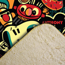 Load image into Gallery viewer, Jeff Granito's 'BFF' (Color Buds) Personalized Cozy Blanket - Pre-Order