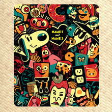 Load image into Gallery viewer, Jeff Granito's 'BFF' (Color Buds) Personalized Cozy Blanket - Pre-Order