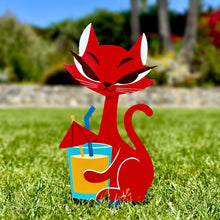 Load image into Gallery viewer, Jeff Granito's 'Rum Cat' Large Metal Yard Stake - Pre-Order!