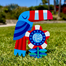 Load image into Gallery viewer, Jeff Granito's 'Star-Spangled Aloha Flower' Metal Yard Stake - Pre-Order!