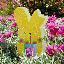 Load image into Gallery viewer, 'Marshmallow Bunny' Metal Yard Stakes Set of TWO (2) - Pre-Order