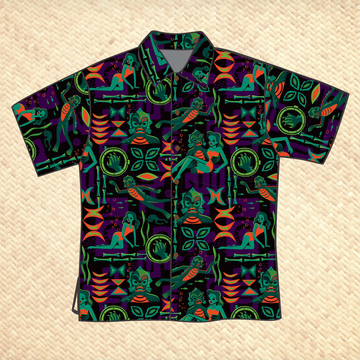 Jeff Granito's 'Forbidden Jungle' - Classic Aloha Button-Up Shirt - Womens - Ready to Ship!