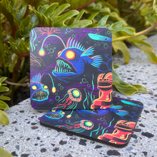 Load image into Gallery viewer, 'Dwellers of the Deep' Wooden Coaster Set of Two