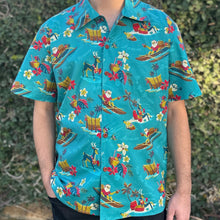 Load image into Gallery viewer, Jeff Granito's 'Rum Rum Reindeer' Classic Aloha Button-Up Shirt - Unisex - Ready to Ship!