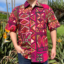 Load image into Gallery viewer, Jeff Granito's 'Distant Drums Kīlauea' - Classic Aloha Button-Up Shirt - Unisex - Ready to Ship!