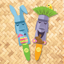Load image into Gallery viewer, Jeff Granito's 'Easter Island Moais' Metal Yard Stake Set of TWO (2) - Pre-Order!