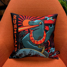 Load image into Gallery viewer, Jeff Granito's 'Rumzilla' Pillow Cover - Ready to Ship! (FREE SHIPPING in U.S.)