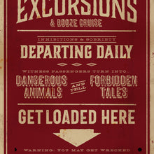 Load image into Gallery viewer, Jeff Granito's 'Fine Print' Red Personalized Metal Bar Sign - Limited Time Pre-Order
