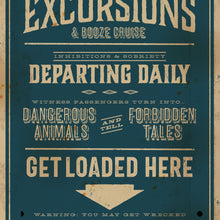 Load image into Gallery viewer, Jeff Granito's 'Fine Print' Blue Personalized Metal Bar Sign - Limited Time Pre-Order