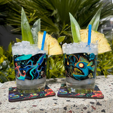 Load image into Gallery viewer, 'Dwellers of the Deep' Wooden Coaster Set of Two
