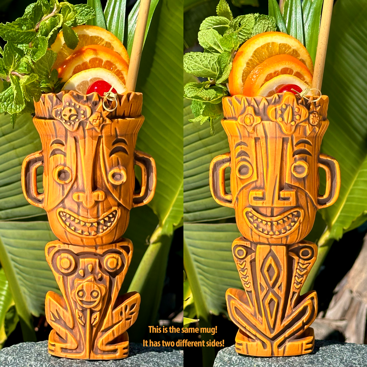Jeff Granito's Planter's Punch Tiki Mug, Hibiscus Heat (Orange