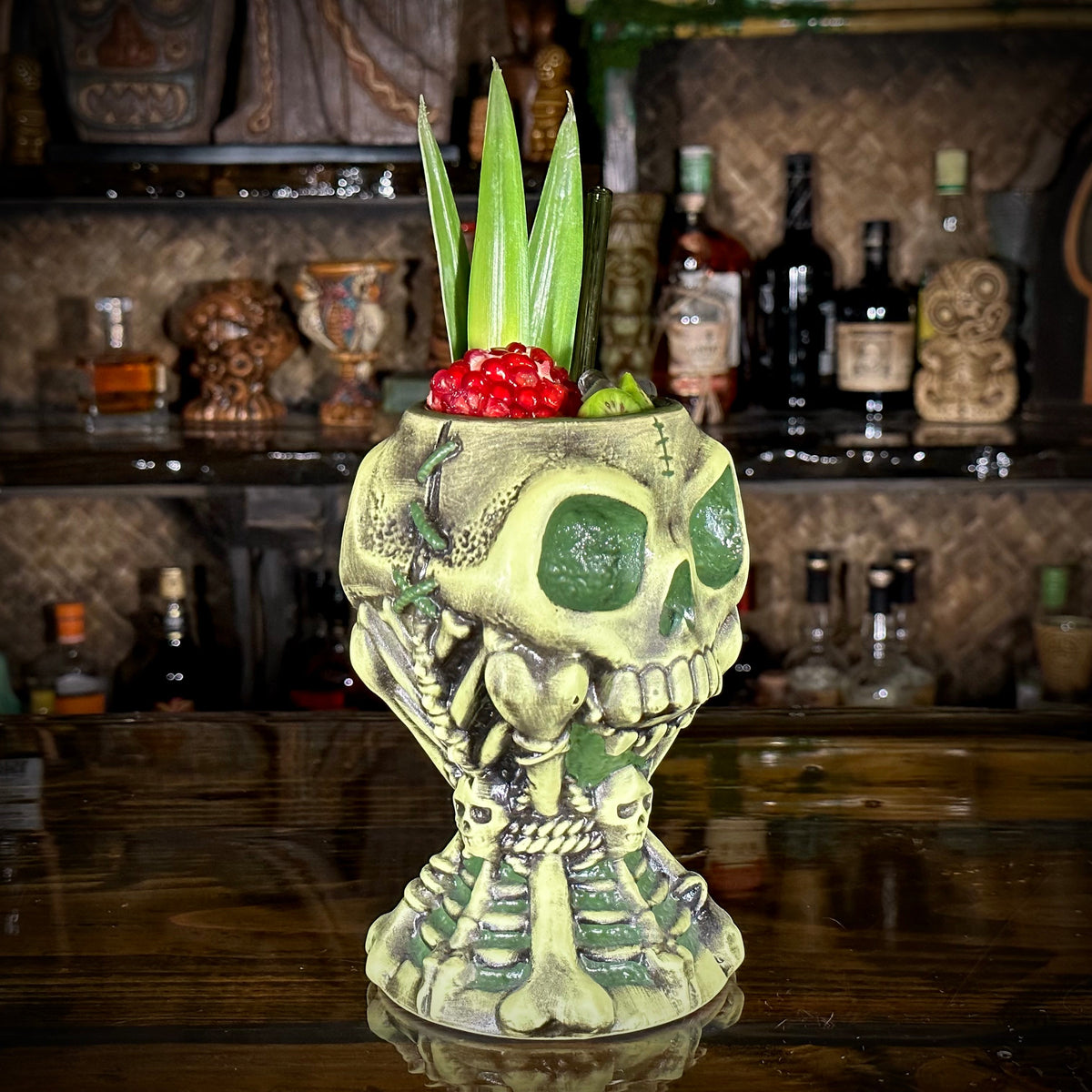 Jeff Granito's RedRum- Ceramic Tiki Mug - Dark Red Rum - Ready to Ship! (FREE Shipping in U.S.)