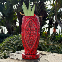 Load image into Gallery viewer, Jeff Granito's RedRum- Ceramic Tiki Mug - Bright Red - Limited Edition / Limited Time Pre-Order