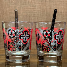Load image into Gallery viewer, 'Obsidian' Glass Bamboo Straw Set of Two (2) - Ready to Ship!