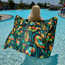 Load image into Gallery viewer, Jeff Granito's 'Birds Singing Words' Pareo - Ready to Ship / Rolling Pre-Order (FREE SHIPPING in U.S.) (Copy)