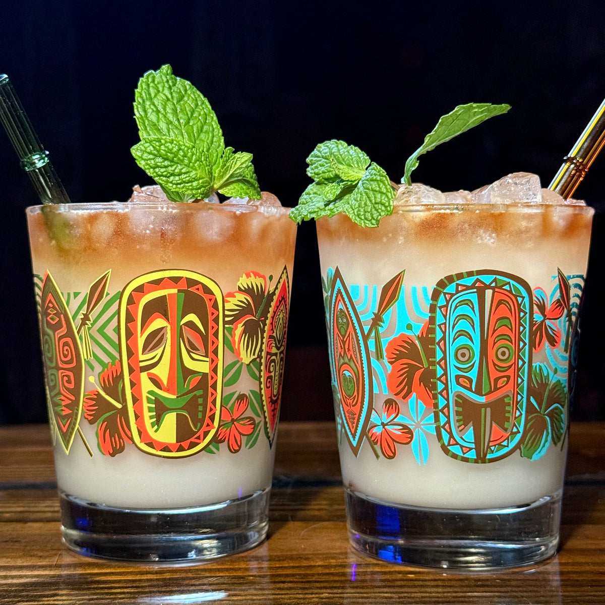 Jeff Granito's 'Hidden Haven' Mai Tai Cocktail Glass (1) - Ready