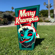 Load image into Gallery viewer, Jeff Granito's 'Merry Krampus' Metal Yard Stake - Pre-Order