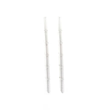 Load image into Gallery viewer, 'Clear' Glass Bamboo Straw Set of Two (2) - Ready to Ship!