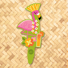 Load image into Gallery viewer, Jeff Granito's 'Spring Flamingo' Metal Yard Stake Set of TWO (2) - Pre-Order