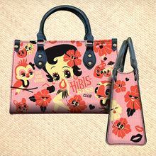 Load image into Gallery viewer, Hibis-Kiss Handbag and Zippered Wallet Set - Ready to Ship!