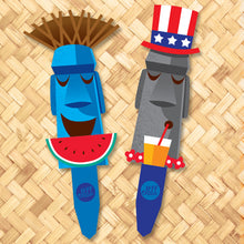 Load image into Gallery viewer, Jeff Granito's '4th of July Island' Large Metal Yard Stakes Set of TWO (2) - Pre-Order!