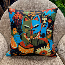 Load image into Gallery viewer, Jeff Granito's 'Mewsubi' Pillow Cover - Ready to Ship! (FREE SHIPPING in U.S.)