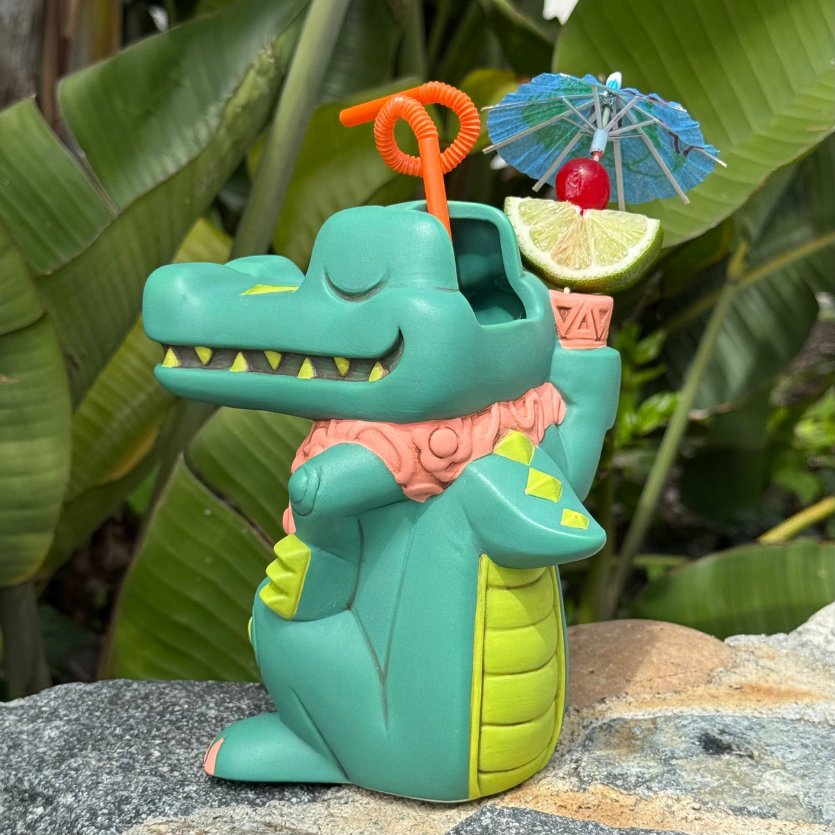 Jeff Granito's Croc Tails (Blue) - Ceramic Tiki Mug - Limited