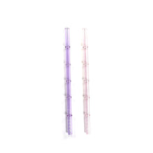 Load image into Gallery viewer, 'Orchid' Glass Bamboo Straw Set of Two (2) - Ready to Ship!