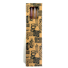 Load image into Gallery viewer, 'Orchid' Glass Bamboo Straw Set of Two (2) - Ready to Ship!