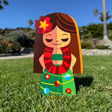 Load image into Gallery viewer, Jeff Granito's 'Hula Holidays' Metal Yard Stakes Set of Three (3) - Pre-Order