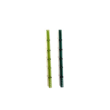 Load image into Gallery viewer, 'Monstera' Glass Bamboo Straw Set of Two (2) - Ready to Ship!