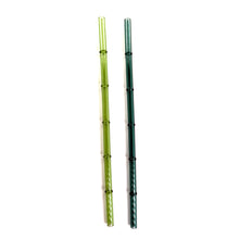Load image into Gallery viewer, 'Monstera' Glass Bamboo Straw Set of Two (2) - Ready to Ship!