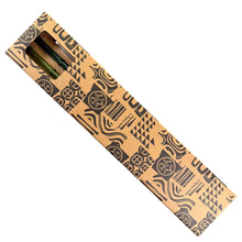 Load image into Gallery viewer, 'Monstera' Glass Bamboo Straw Set of Two (2) - Ready to Ship!