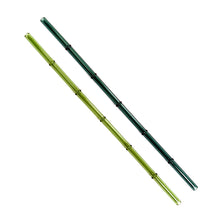 Load image into Gallery viewer, 'Monstera' Glass Bamboo Straw Set of Two (2) - Ready to Ship!