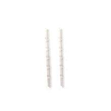 Load image into Gallery viewer, 'Clear' Glass Bamboo Straw Set of Two (2) - Ready to Ship!