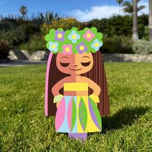 Load image into Gallery viewer, Jeff Granito's 'Hula Blooms' Metal Yard Stake - Pre-Order!