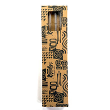 Load image into Gallery viewer, 'Clear' Glass Bamboo Straw Set of Two (2) - Ready to Ship!