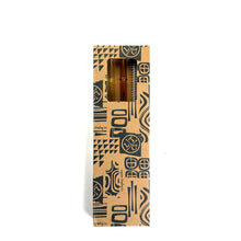 Load image into Gallery viewer, 'Sunrise' Glass Bamboo Straw Set of Two (2) - Ready to Ship!