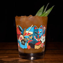 Load image into Gallery viewer, Jeff Granito's 'Mewsubi' Mai Tai Cocktail Glass (1) - Ready to Ship!
