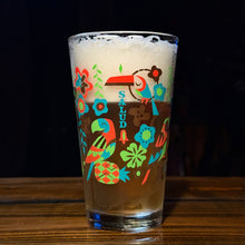 Load image into Gallery viewer, Jeff Granito's 'Birds Singing Words' Pint Glass (1) - Ready to Ship!