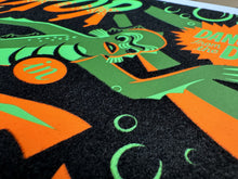 Load image into Gallery viewer, 'Creature Feature' Flocked Blacklight Reactive Screened Art Print - In-Stock - U.S. Shipping Included!