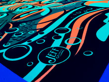 Load image into Gallery viewer, 'Creature Feature' Flocked Blacklight Reactive Screened Art Print - In-Stock - U.S. Shipping Included!