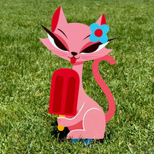 Load image into Gallery viewer, Jeff Granito's 'Pawsicle' Large Metal Yard Stake - Pre-Order!