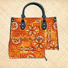 Load image into Gallery viewer, Jeff Granito's 'Alani Tapa' Handbag and Zippered Wallet Set - Rolling Pre-Order / Ready to Ship!